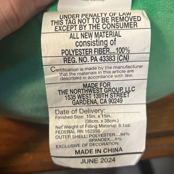 Hello Kitty by Sanrio 2024 Hello Kitty Christmas Wreath 15" Cuddle Cloud Pillow - Picture 4 of 6